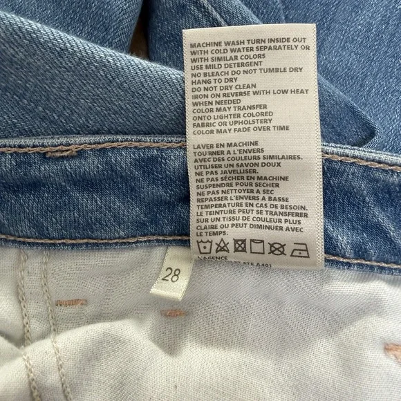 L'AGENCE Nadia Straight Leg Cropped High Rise Jeans Size 28 Rockford Light Wash - Picture 8 of 8